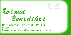 roland benedikti business card